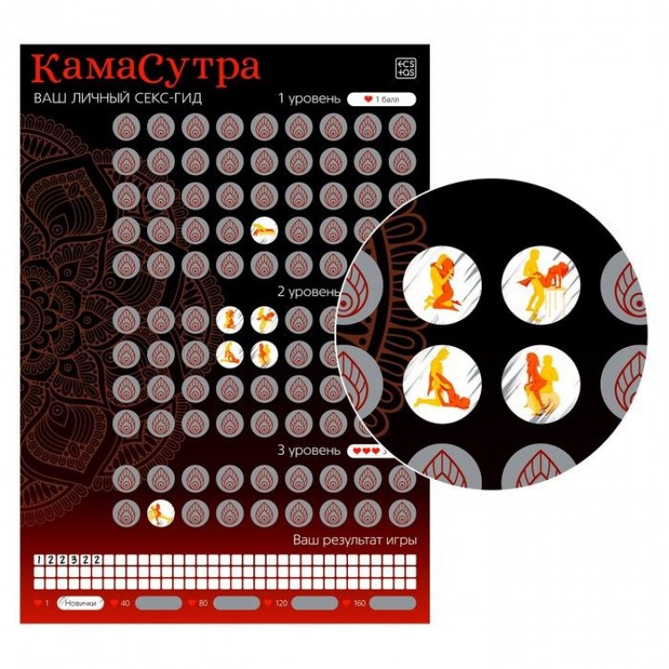 Скретч-плакат Секс-гид. Камасутра формата А3