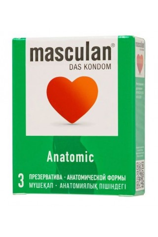 Презервативы анатомической формы Masculan Anatomic - 3 шт.