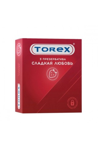 Презервативы Torex "Сладкая любовь" с ароматом клубники - 3 шт.