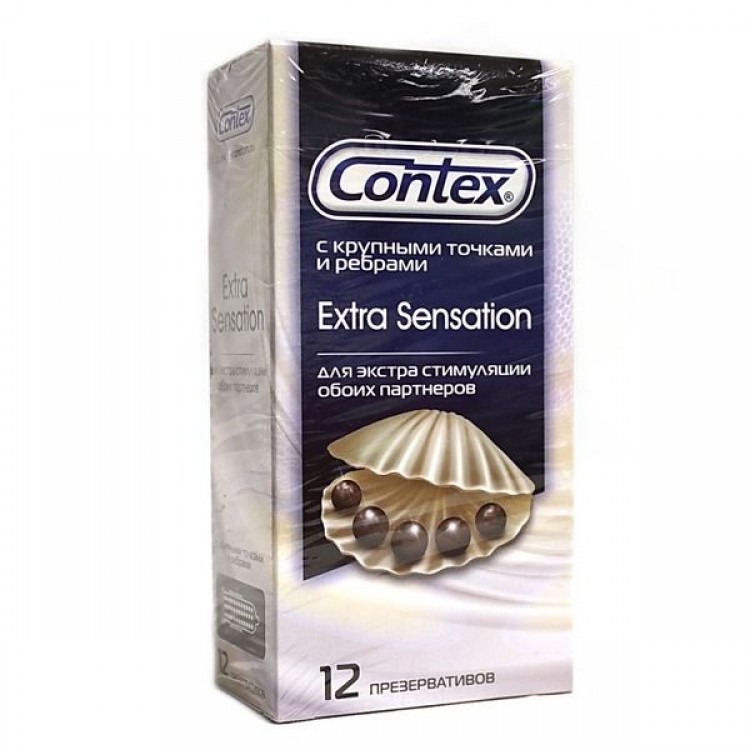 Презервативы с крупными точками и рёбрами Contex Extra Sensation - 12 шт. Презервативы с крупными точками и рёбрами Contex Extra Sensation - 12 шт.