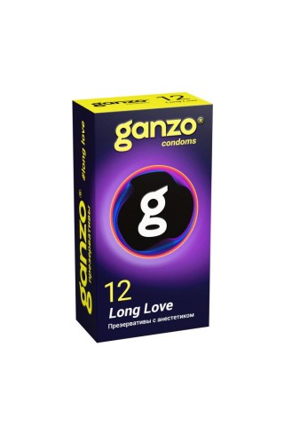 Презервативы с анестетиком для продления удовольствия Ganzo Long Love - 12 шт.