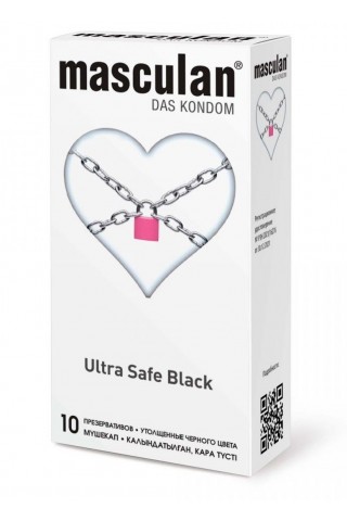 Ультрапрочные презервативы Masculan Ultra Safe Black - 10 шт.