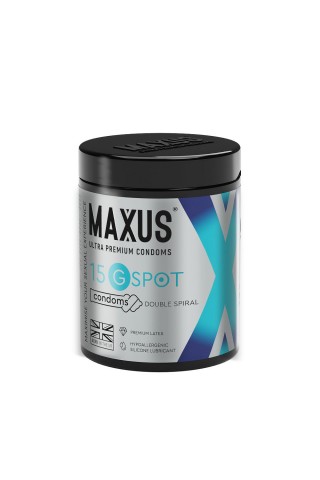 Гладкие презервативы Maxus G spot с двойной спиралью - 15 шт.