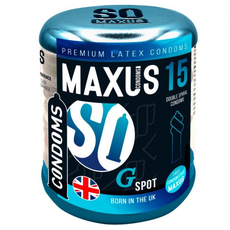 Презервативы Maxus G spot с двойной спиралью - 15 шт.