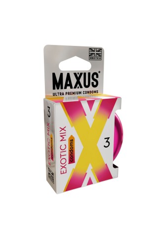 Ароматизированные презервативы Maxus Exotic Mix - 3 шт.