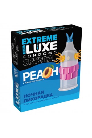 Стимулирующий презерватив "Ночная лихорадка" с ароматом персика - 1 шт.