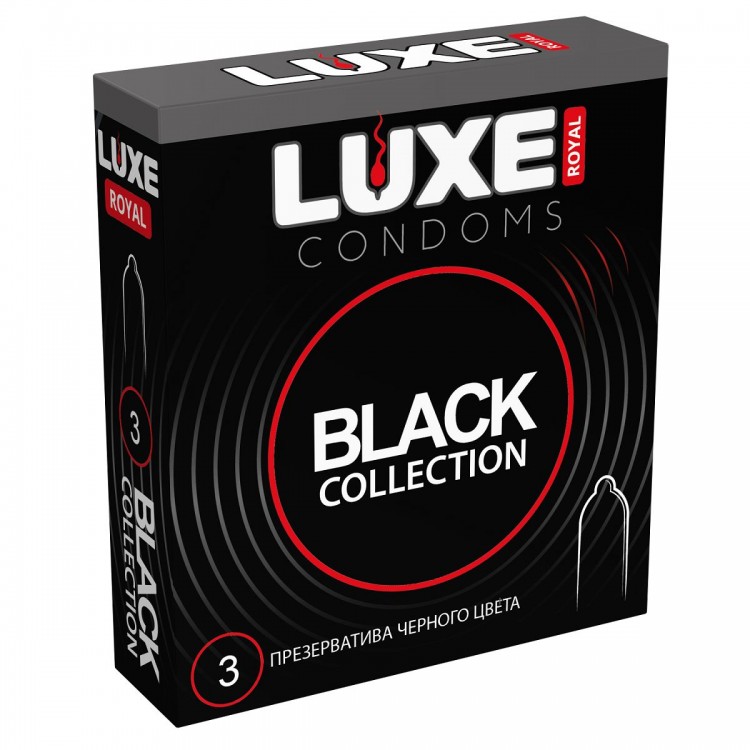 Черные презервативы LUXE Royal Black Collection - 3 шт.