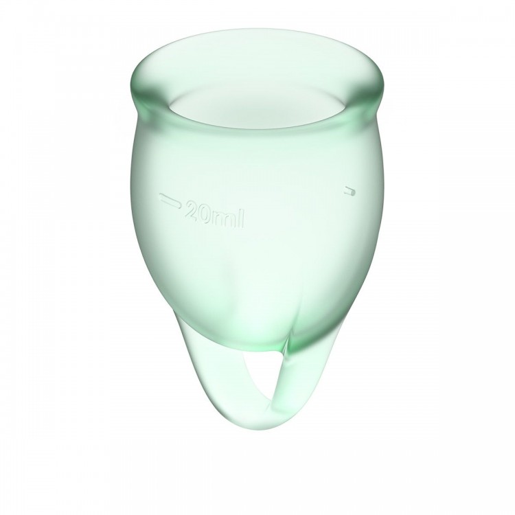 Набор зеленых менструальных чаш Feel confident Menstrual Cup