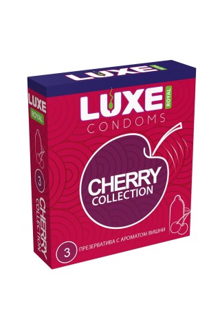 Презервативы с ароматом вишни LUXE Royal Cherry Collection - 3 шт.