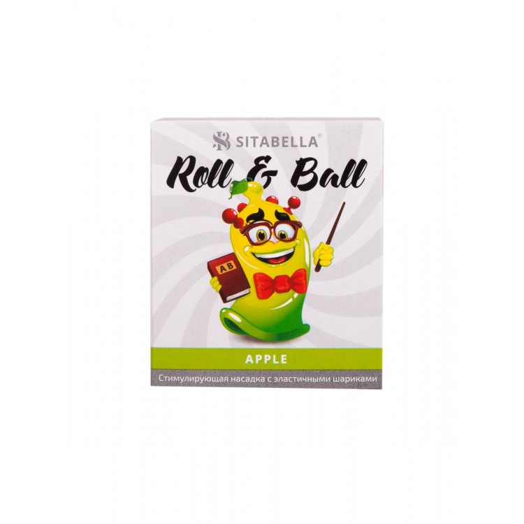 Стимулирующий презерватив-насадка Roll & Ball Apple