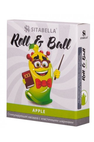 Стимулирующий презерватив-насадка Roll & Ball Apple