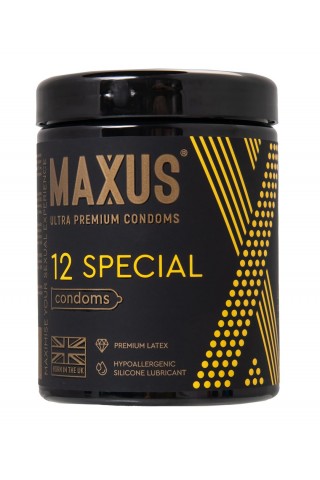 Презервативы с точками и рёбрами MAXUS Special - 12 шт.