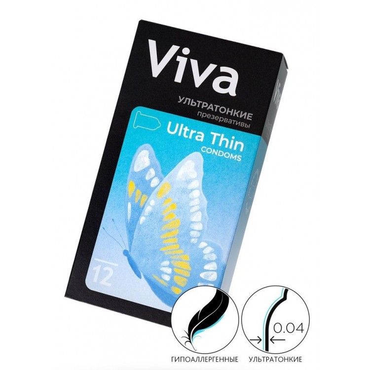 Ультратонкие презервативы VIVA Ultra Thin - 12 шт.