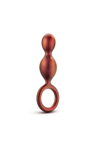 Коричневый анальный стимулятор Duo Loop Copper Anal Plug - 13,3 см.