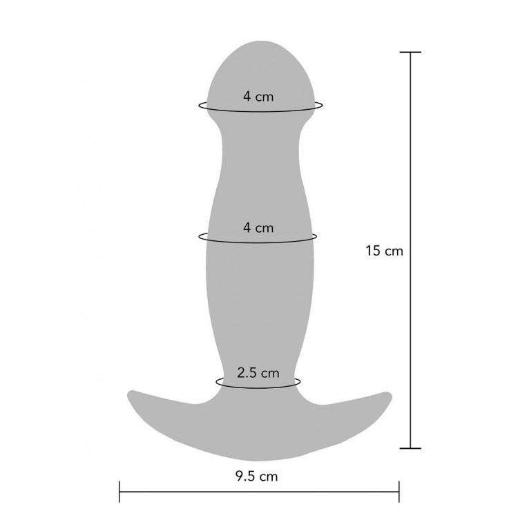 Синяя анальная вибропробка Buttocks The Wild Magn Pulse Vibrating Plug - 15 см.