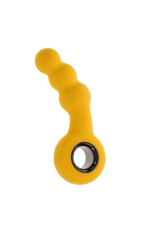 Желтая анальная вибропробка Bumble - 14,9 см.