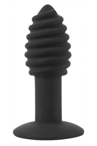 Черная анальная вибропробка Twist Butt Plug - 10,7 см.