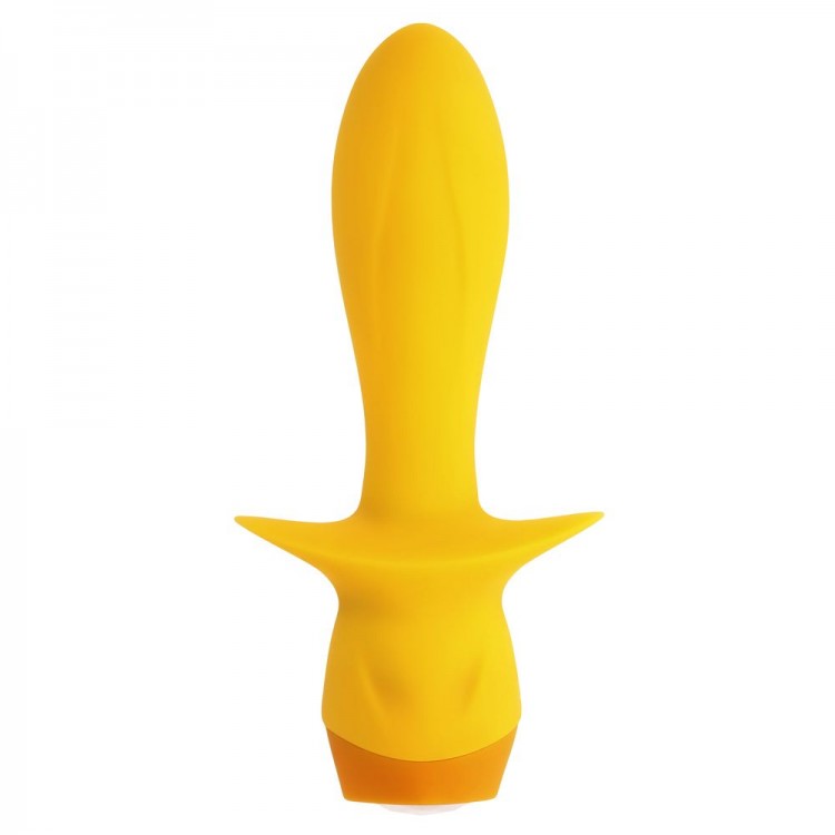 Желтая анальная вибропробка Mellow Yellow - 13,5 см.