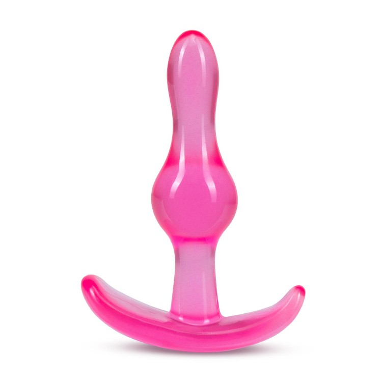 Розовая анальная пробка Curvy Anal Plug - 8,4 см.