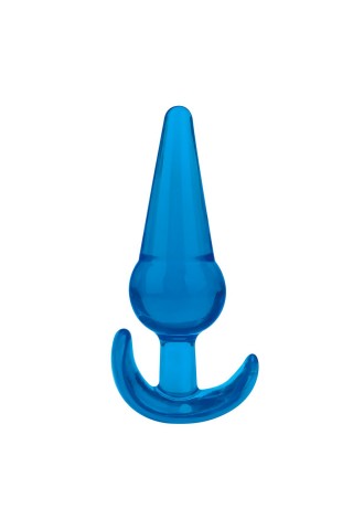 Голубая анальная пробка конической формы Medium Tapered Butt Plug - 12,7 см.