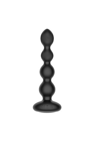 Черная анальная виброёлочка Nexus Tornado Beaded Probe Large с функцией вращения