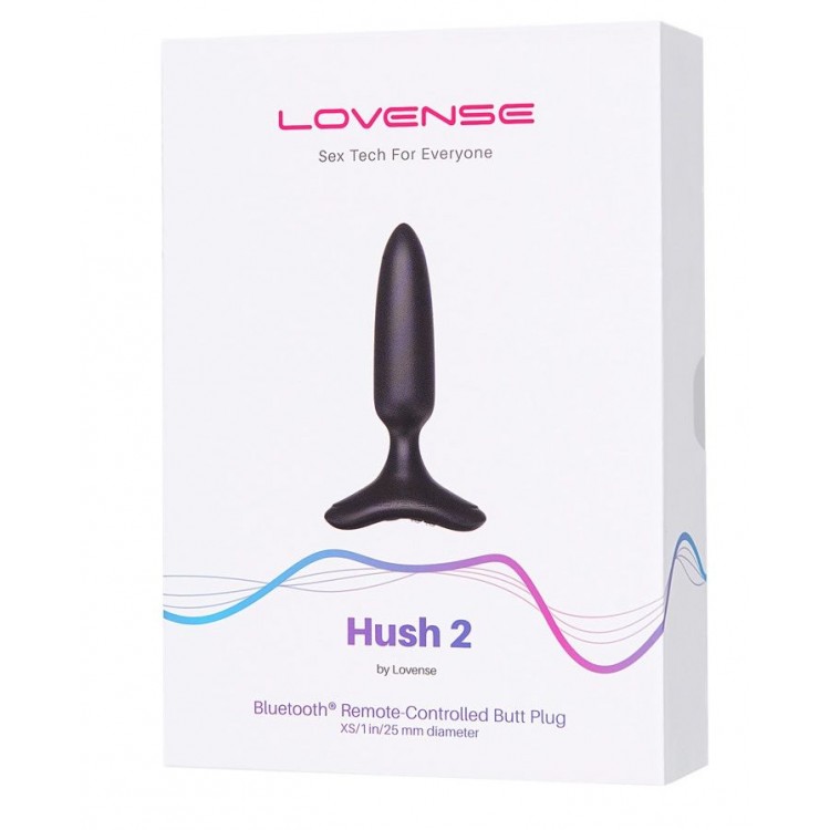 Черная анальная вибропробка HUSH 2 Size XS - 12,1 см.