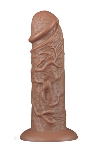 Коричневый фаллоимитатор Cubby dildo - 26,6 см.