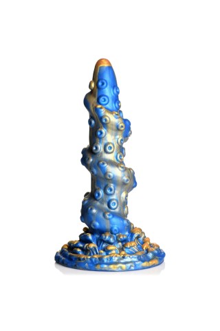 Голубой фантазийный фаллоимитатор Lord Kraken Tentacled Silicone Dildo - 21 см.