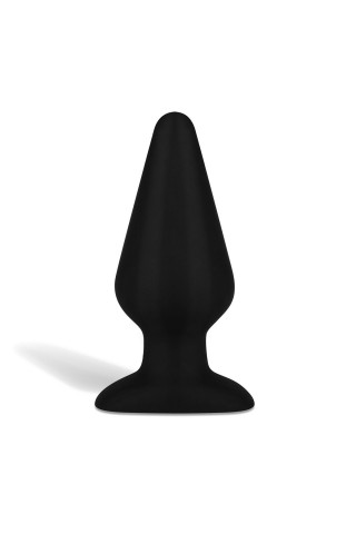 Черный плаг из силикона Seamless Silicone Butt Plug - 15 см.