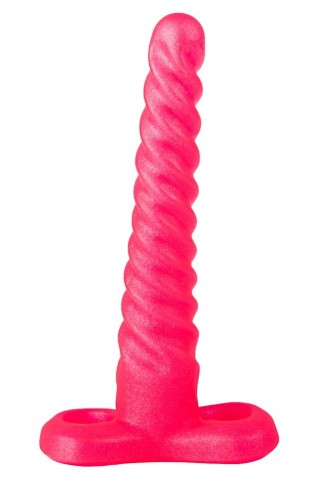 Спиралевидный гелевый плаг розового цвета - 15 см.