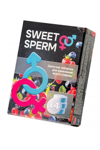 Шипучие таблетки для мужчин Sweet Sperm для изменения вкуса спермы (4 шт. по 0,5 гр.)