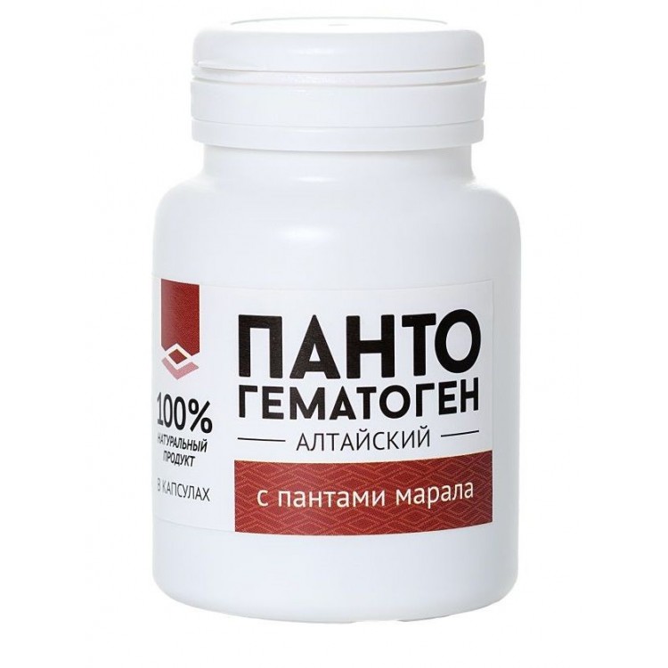Биостимулятор "Пантогематоген" с пантами марала - 30 капсул (0,5 гр.)
