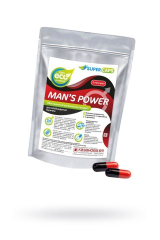 Капсулы для мужчин Man's Power+Lcamitin с гранулированным семенем - 2 капсулы (0,35 гр.)