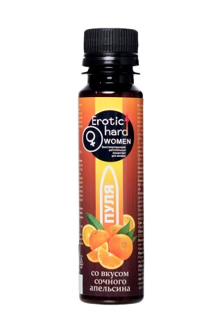 Биостимулирующий концентрат для женщин Erotic hard "Пуля" со вкусом сочного апельсина - 100 мл.