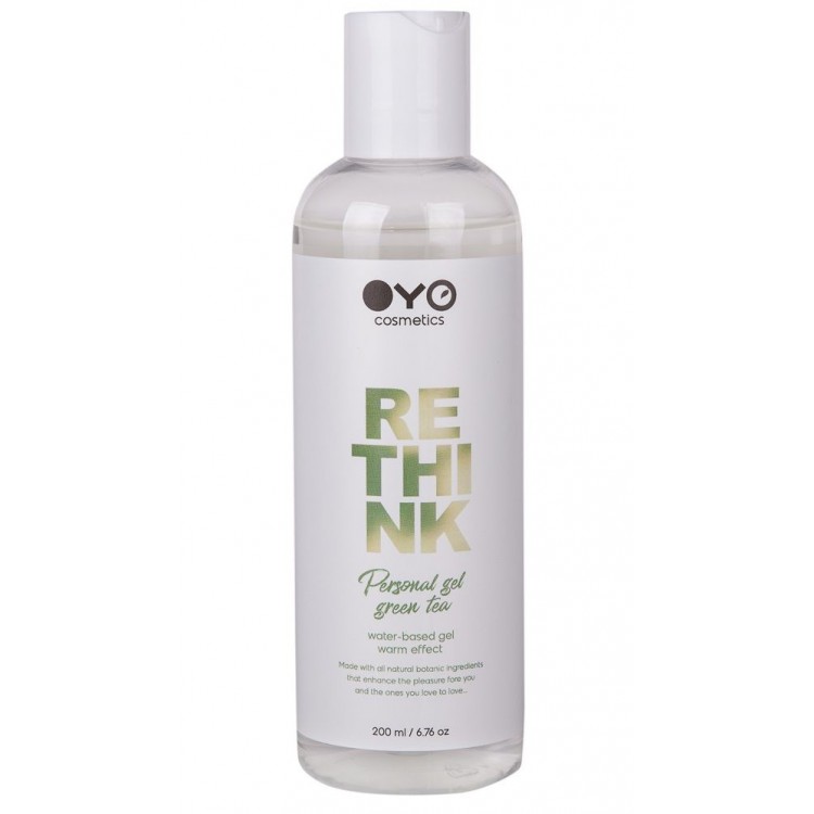 Увлажняющий гель на водной основе с согревающим эффектом OYO Personal Gel Green Tea - 200 мл. FFF