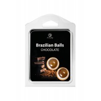 Набор из 2 шариков с массажным маслом Brazilian Balls с ароматом шоколада