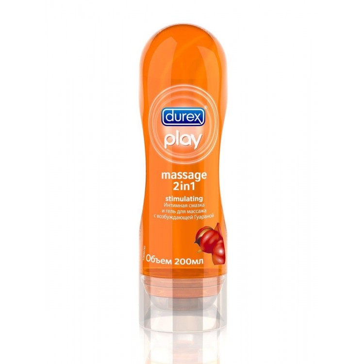Интимная смазка и гель для массажа DUREX Play Massage 2in1 с гуараной - 200 мл.