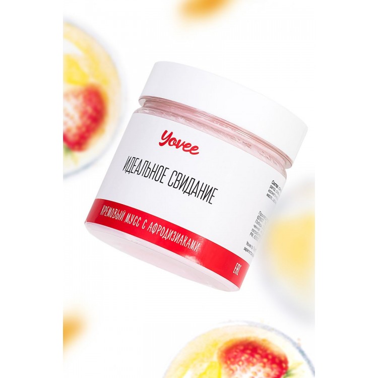 Мусс для душа с афродизиаками «Манящий аромат» с ароматом клубники и шампанского - 150 мл.