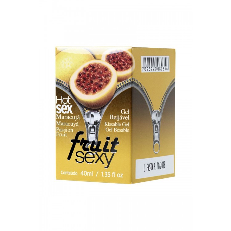 Массажное масло FRUIT SEXY Maracuja с ароматом маракуйи и разогревающим эффектом - 40 мл.