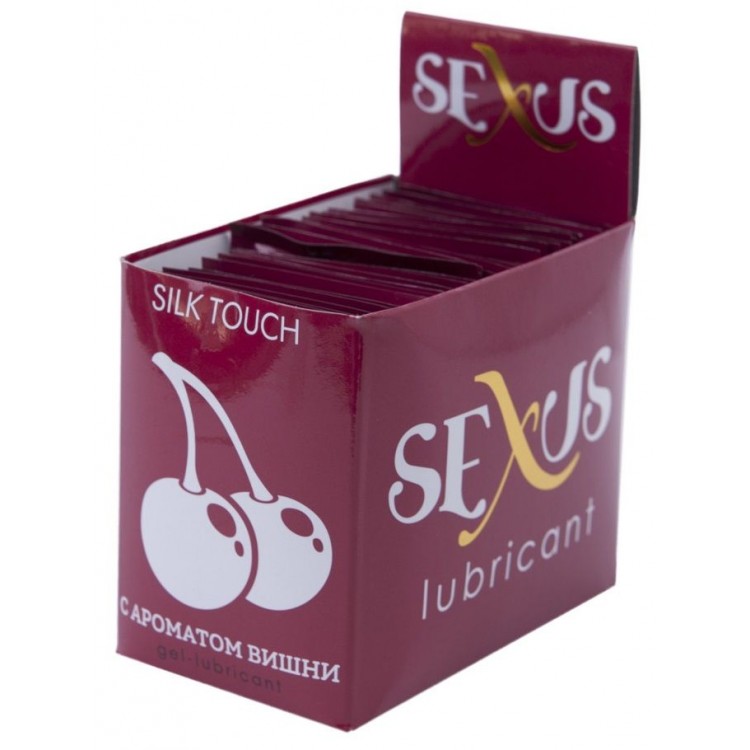 Набор из 50 пробников увлажняющей гель-смазки с ароматом вишни Silk Touch Cherry по 6 мл. каждый