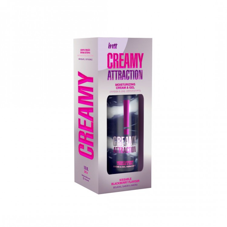 Увлажняющий крем-гель для тела с ароматом ежевики Creamy Attraction Blackberry - 100 мл.