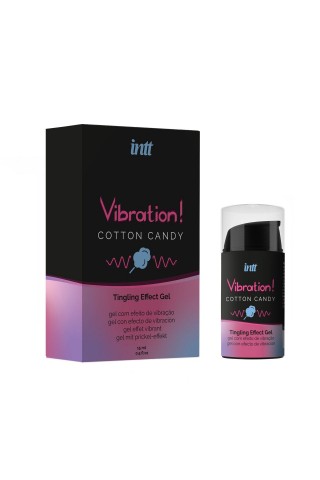 Жидкий вибратор Vibration Cotton Candy с ароматом сахарной ваты - 15 мл.