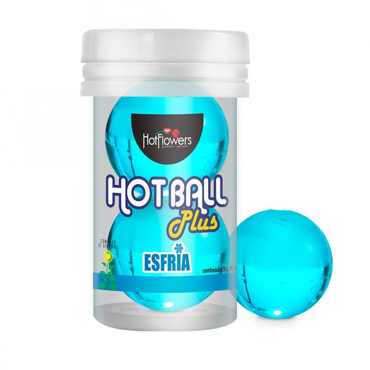 Лубрикант на масляной основе Hot Ball Plus с охлаждающим эффектом (2 шарика по 3 гр.)