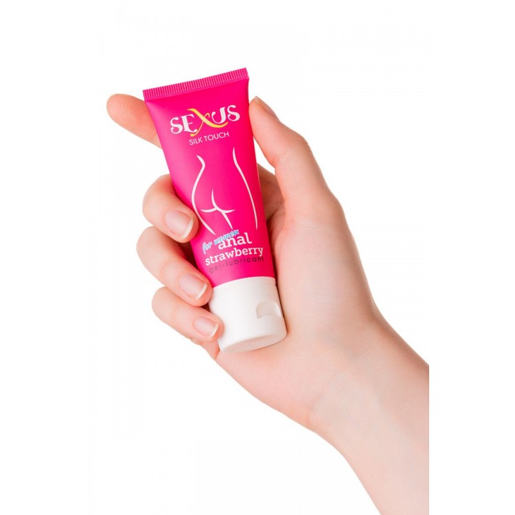 Анальный гель для женщин с ароматом клубники Silk Touch Strawberry Anal - 50 мл.