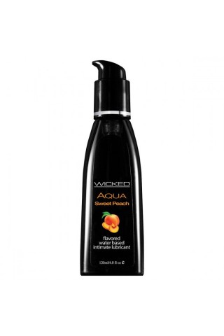 Лубрикант с ароматом спелого персика WICKED AQUA Sweet Peach - 120 мл.