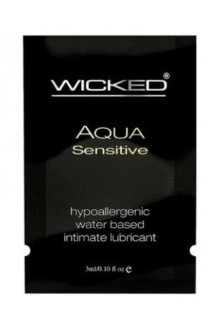 Мягкий лубрикант на водной основе WICKED AQUA Sensitive - 3 мл.