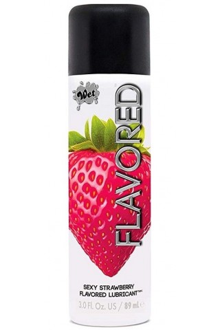 Лубрикант Wet Flavored Sexy Strawberry с ароматом клубники - 89 мл.