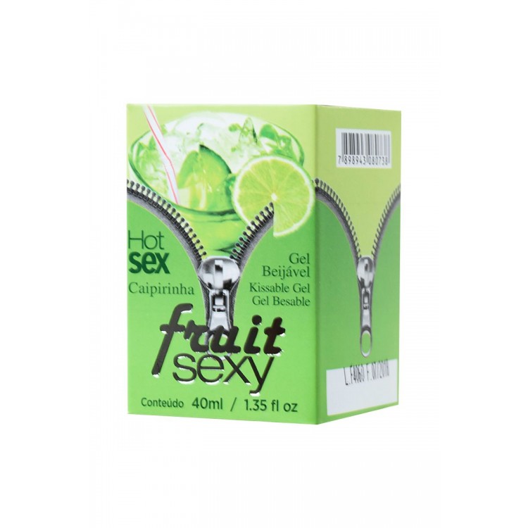 Массажное масло FRUIT SEXY Caipirinha с ароматом лайма и разогревающим эффектом - 40 мл.