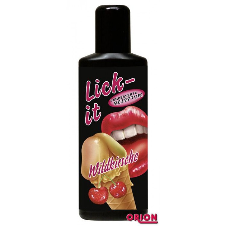 Съедобная смазка Lick It со вкусом вишни - 100 мл.