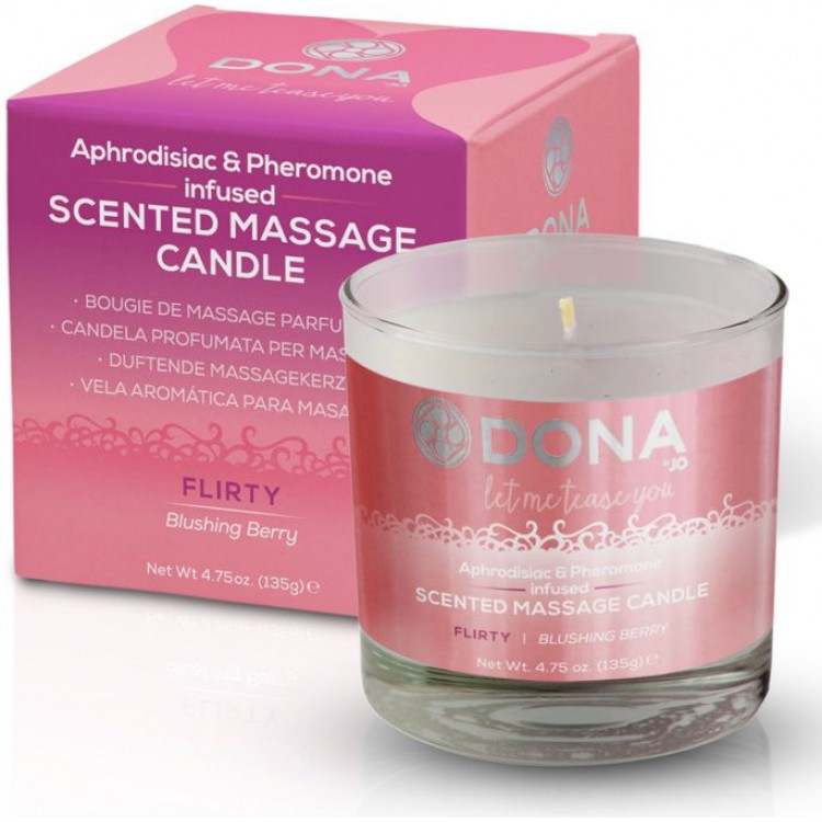 Массажная свеча DONA Flirty Blushing Berry - 135 гр. Массажная свеча DONA Flirty Blushing Berry - 135 гр.